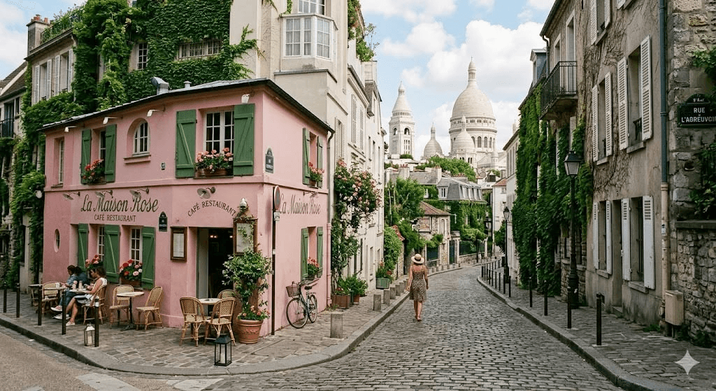 Sacré-Cœur Basilica overlooking Paris from Montmartre