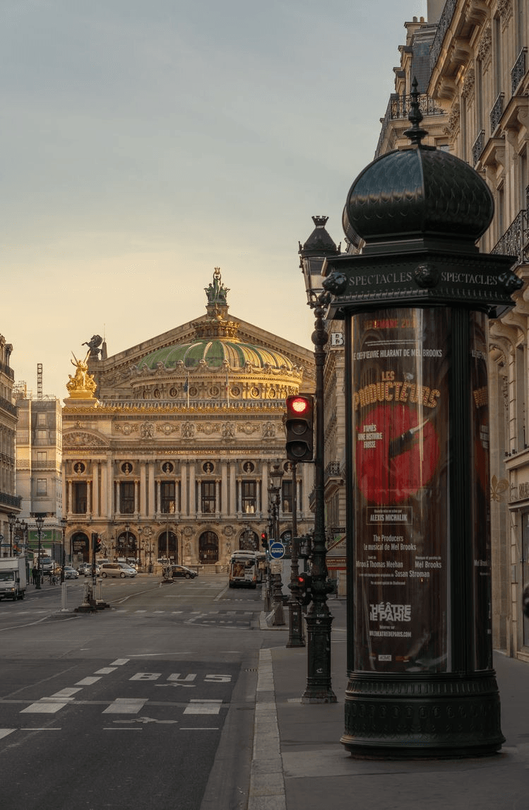 Exterior of Palais Garnier in Paris