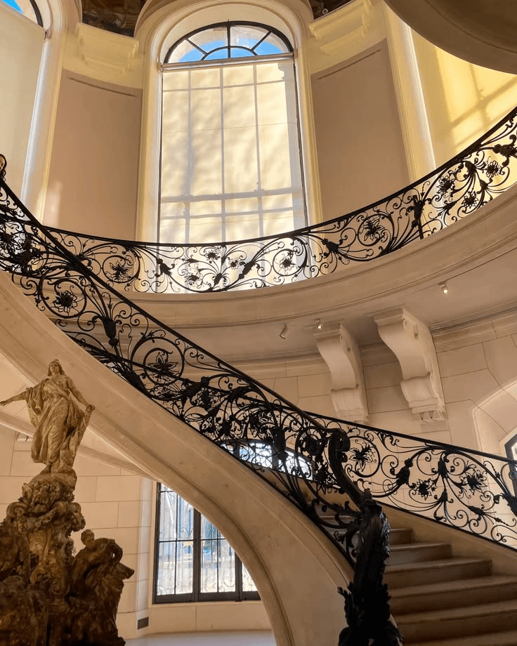 Courtyard and glass roof inside Petit Palais in Paris
