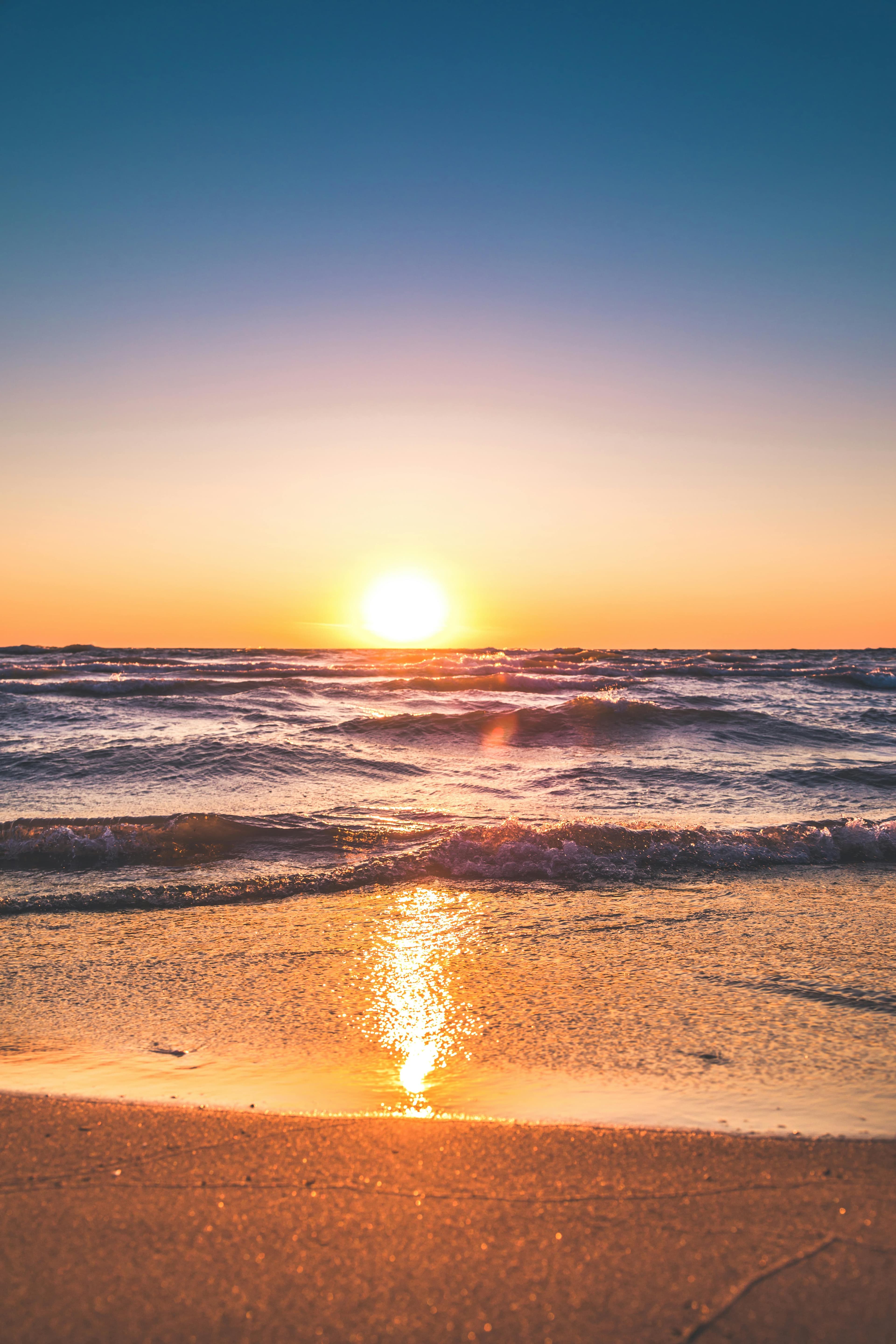Beautiful beach sunrise